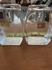 Blenko Glass Candle stick holder Ice cubes