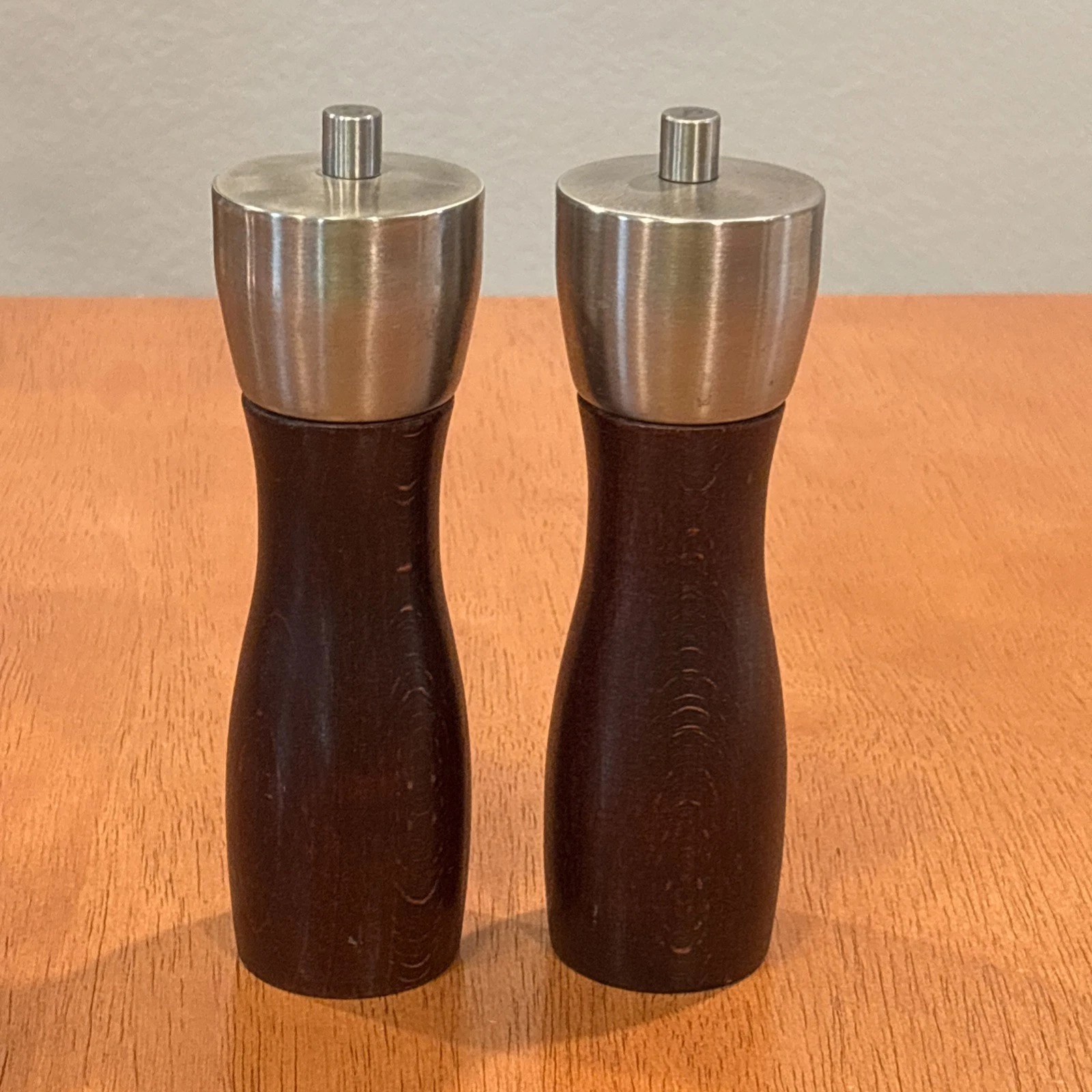 Cole & Mason Spice Salt and Pepper Grinder Set: Traditional Dark Wood Shakers 7”