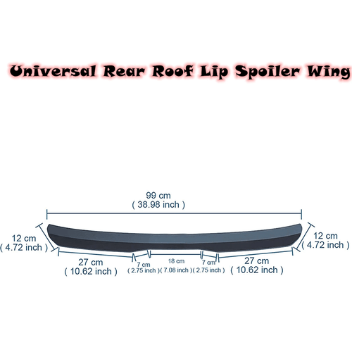 For Black Car Rear Roof Lip Universal Spoiler Wing Glossy Tail Trunk Kit Strips - Bild 5 von 12