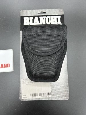 Bianchi 7318 AccuMold Covered Handcuff Case - Hidden Snap - Canvas
