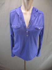 MARMOT Size S Womens Blue 1/2 Button Pocket Lightweight Athletic Gym Hoodie 451
