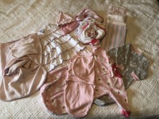 Baby Girl Bundle Sleep Sacks, Towels, Hats And Blankets
