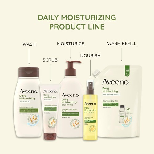 Aveeno täglich feuchtigkeitsspendendes trockenes Körperöl Nebel Hafer & Jojobaöl für trockene Haut 6,7 Oz. - Bild 4 von 9