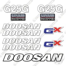 Fits Doosan G25G GX Decal Kit Forklift - 7 YEAR OUTDOOR 3M VINYL!