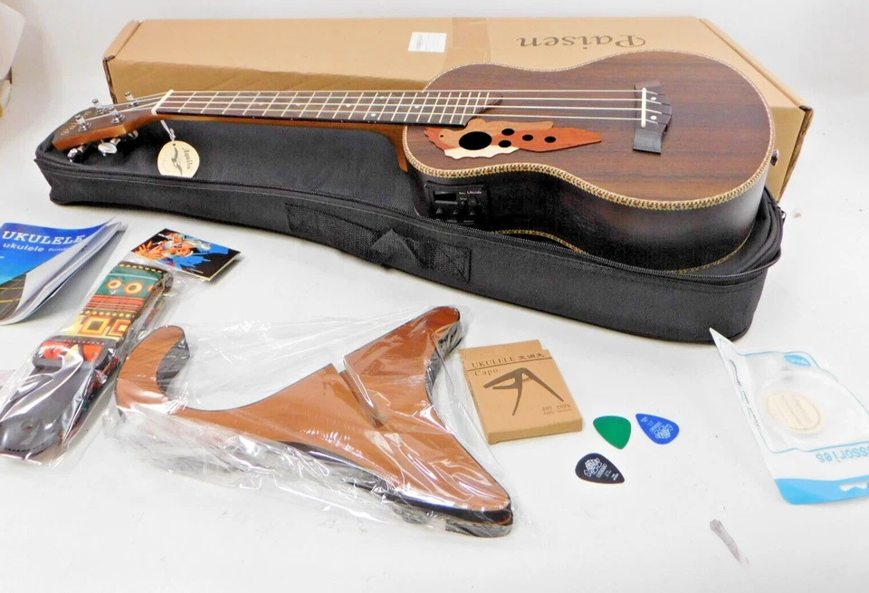 23-дюймовый концертный усилитель/тюнер Paisen для укулеле палисандра профессиональный звукосниматель - Изображение 2 из 4