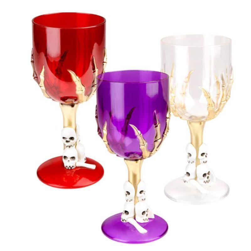 Boland Gothic Skull Claw Plastic Goblet Halloween Party Tableware
