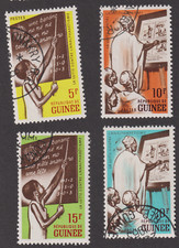 REPUBLIC DE GUINEE 1962 Campaign against Illiteracy Set  Good Used (p626)