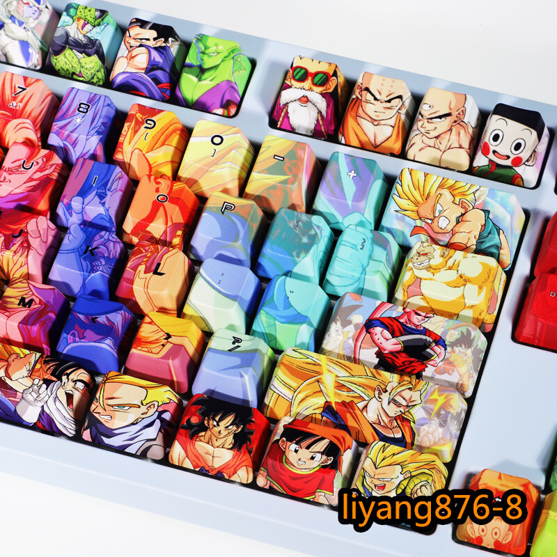 Dragon Ball Translucent Keycaps Goku Vegeta Saiyan Toriyama Akira