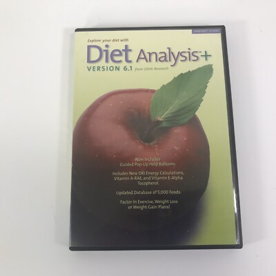 Diet Analysis +,Version 6.1 by Esha Research Staff (2004,DVD)