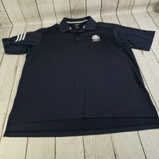 Adidas Golf Polo Ryder Cup Mens Large Blue Climacool Shirt 2012 Medinah