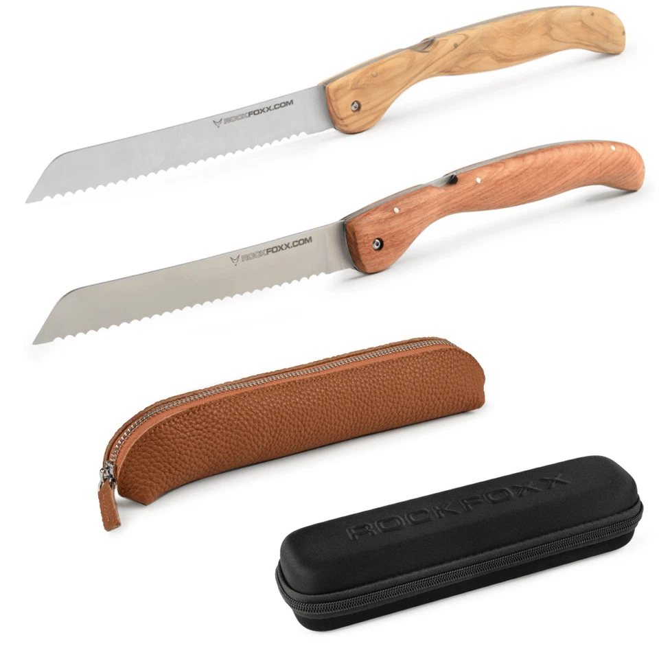 FOXXKNIFE - klappbares Brotmesser 18,5 cm, rostfrei  ideal für Camping & Zuhause - Bild 1 von 4