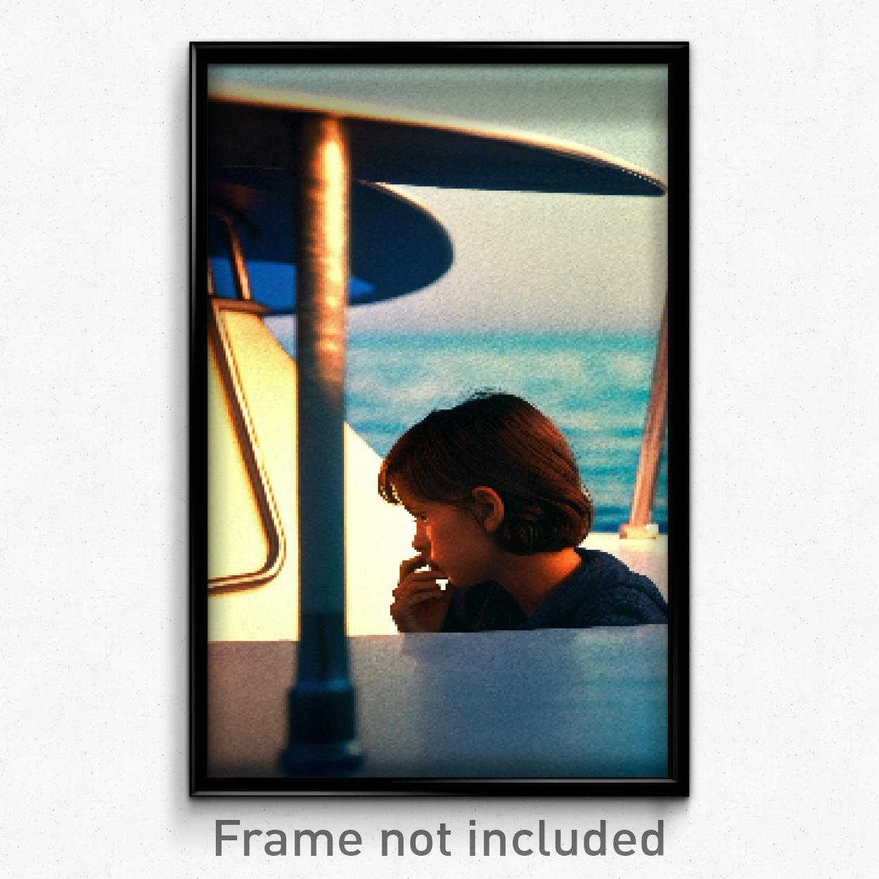 Pixel Art Poster - Thoughtful Boat (8 Bit Psychedelic Trippy Video Game Print)