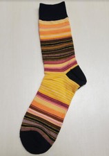 Orange Yellow Pink Stripe Socks Novelty Unisex Crazy Fun SF1203