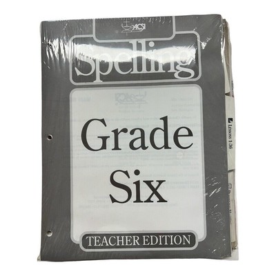 ACSI Spelling Grade 6 Teacher Edition~No Binder~1st Edition Shrink Wrapped New