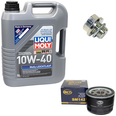 Motoröl Set 10W-40 5 Liter + Ölfilter SM 142 + schraube für Suzuki Jimny 1.5