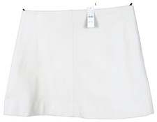 NWT J CREW Womens 99 Cotton Corduroy A-Line Mini Skirt Lined Solid Cream 12