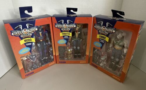 Complete Set 2024 Nacelle Biker Mice from Mars Vinnie Modo & Throttle Figures