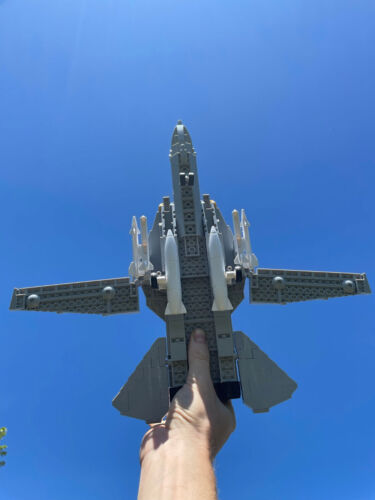 Military MOC F14D US Fighter Jet Aircraft Building Blocks Bricks Model Kids Toys - Picture 14 of 17