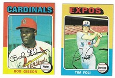 1975 Topps Baseball Cards Singles #101 to #200