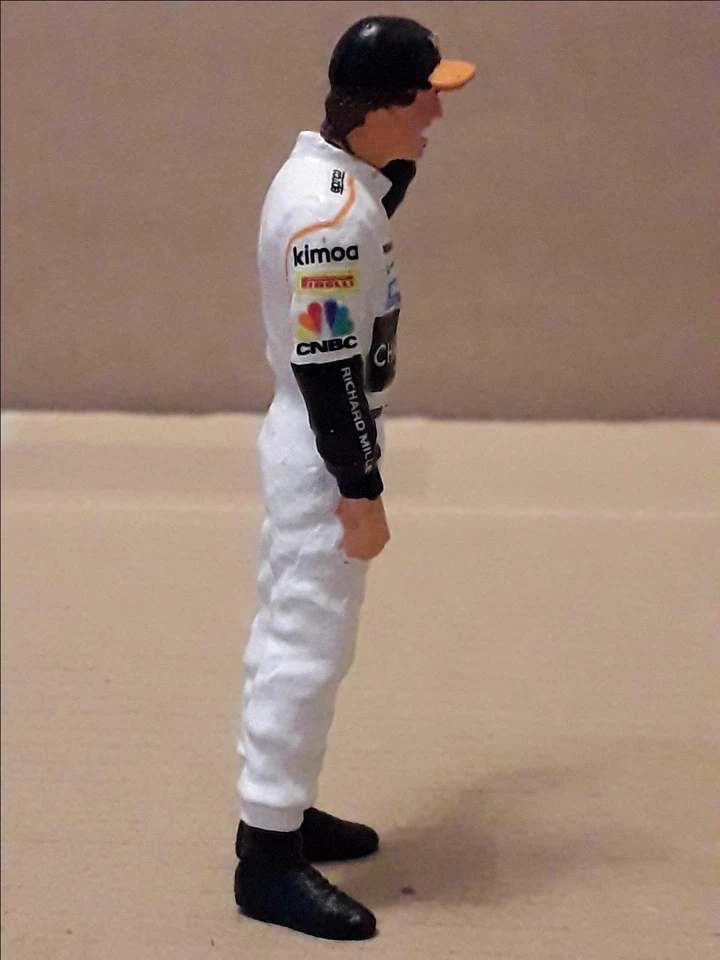 FERNANDO ALONSO 2018 McLaren MCL33 pilot Mini DRIVER FIGURE 1:18 RESINA - Immagine 2 di 4