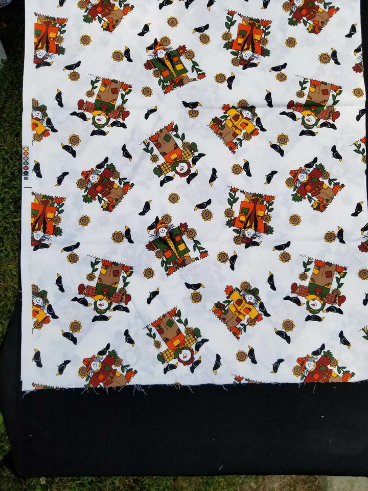 Thanksgiving/Fall 100 Cotton Fabric Remnants Quilting Crafts Half