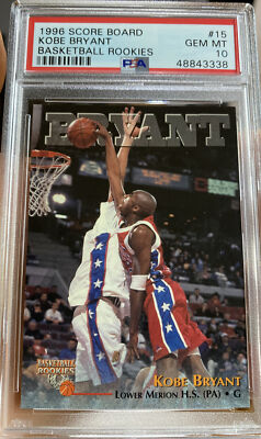 1996 Score Board Kobe Bryant PSA 10 GEM Mint RC Rookie HOF #15 Low 