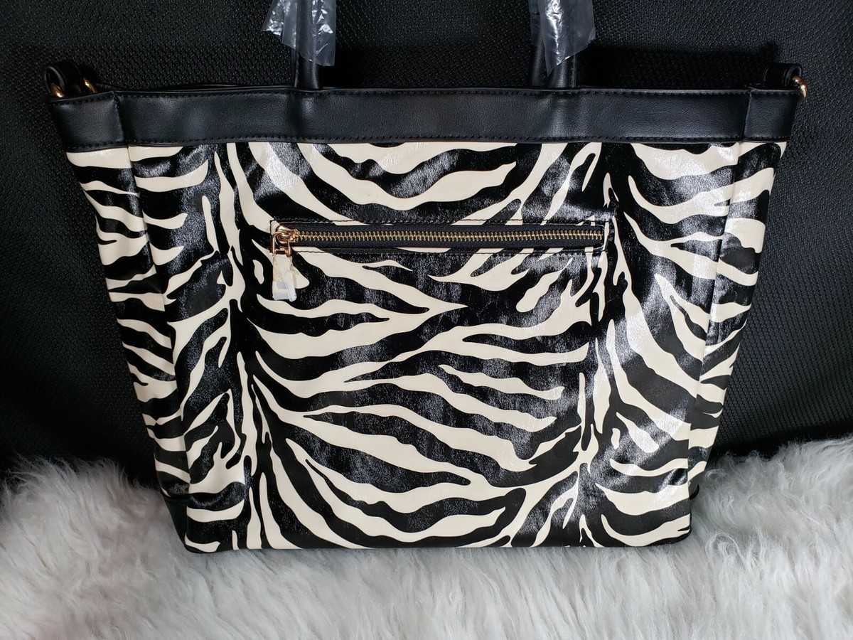 Urban Expressions 19092 Vegan Tote / Shoulder Bag Black/Cream