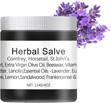Organic Herbal Salve, Comfrey Organic Herbal Salve Cream Ointment 4Oz (1PCS)