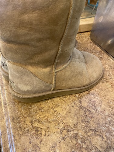Short 5825 Suede Sheepskin Boots Sand 