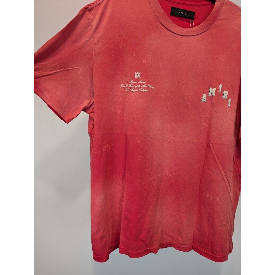 Amiri Vintage Collegiate Tee T-Shirt in Red BNWT Large | eBay