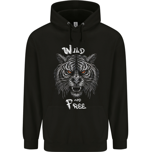 Wild and Free Tiger Childrens Kids Hoodie