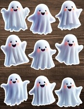 Floating Ghost Die Cut Vinyl Stickers Set Scrapbooking Laptop Water Bottle