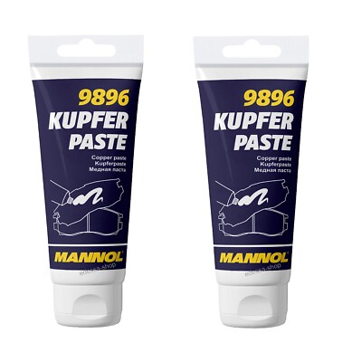 2x 50g Kupfer-paste Bremsen Anti-quitschpaste Schmierungs-/Montage-paste 9896