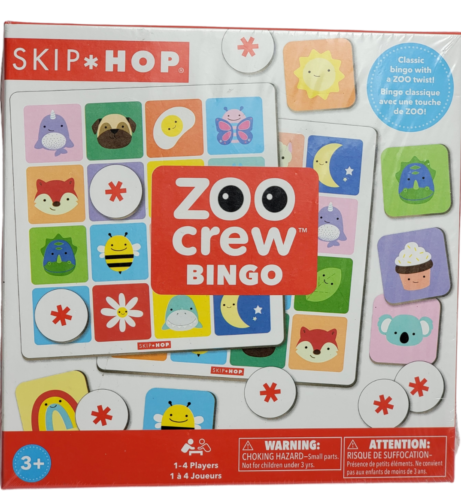 Skip Hop Board Game for Kids, Ages 3+ Years, Zoo Crew Bingo NEW - Afbeelding 1 van 9