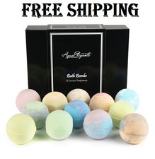 Luxury Bath Bombs for Women - Gift Set of 12 Large Bathbombs with Organic Essent