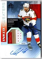 2021-22 SP Game Used Inked Sweaters Patch ALEKSANDER BARKOV IS-AB #/15 SPGU Auto