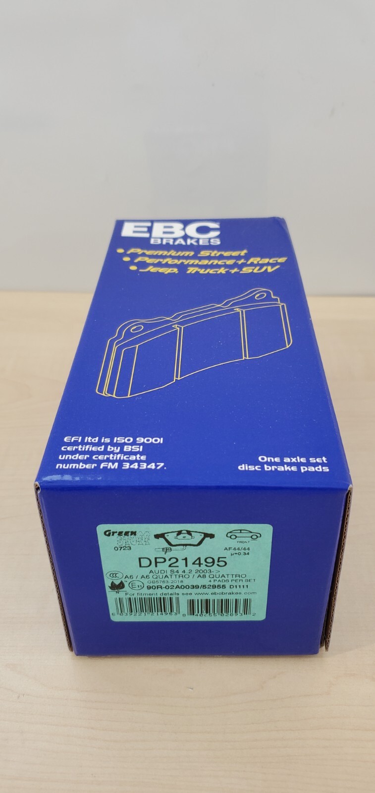 EBC BremsbelÃ¤ge VA vorne Greenstuff AUDI Dp21495 online kaufen | eBay