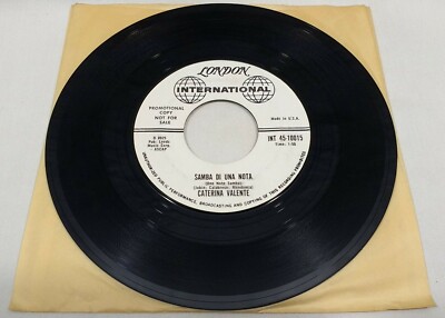 Caterina Valente ''Samba Di Una Nota / Recado'' 1962 INT 45-10015 7'' Record Promo