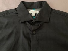 Men's CALVIN KLEIN Black Plaid Short Sleeve Shirt S/S Small S NWT NEW NiCe