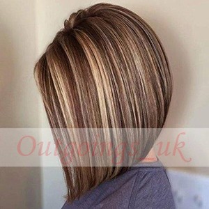 Details Zu Highlight Blonde Full Lace Human Hair Bob Wigs Balayage Glueless Lace Front Wig