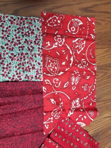 Lot of 9 piece Remnant Cotton Quilt Fabric Paisley Floral Ducks Berries Cherries - Picture 3 of 6