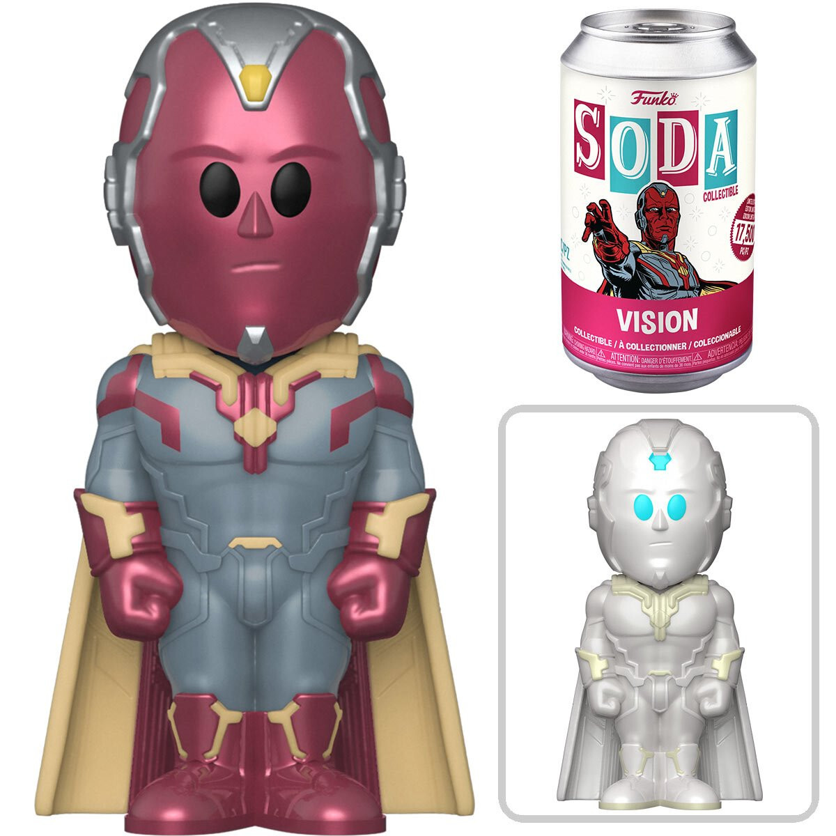 Funko Vinyl Soda: Visione Marvel - Figura Da Collezione 3,75" Con Possibile Variante Rara Chase