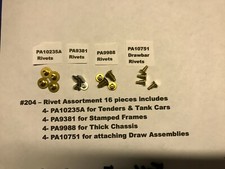 American Flyer Parts - Rivet Assortment 16 pieces 204