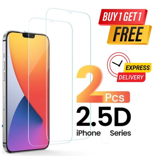 For Apple iPhone 6/7/8 11/12/13/14/15 2.5D Tempered Glass Screen Protector Cover eBay