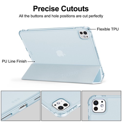 Case for iPad 7/8/9th 10.2 Air 4 5 6 Pro 11'' 13'' 2024 Smart Leather Flip Cover - Picture 65 of 87