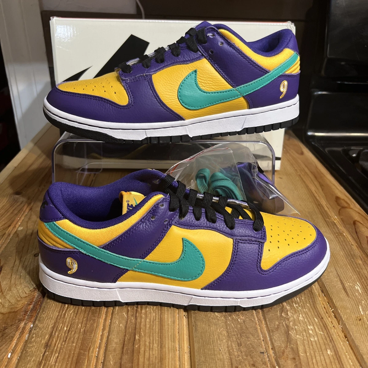 Size 9 Nike Dunk Low Lisa Leslie Purple Yellow Emerald Women s