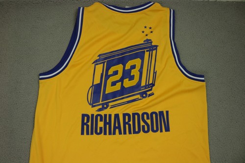Jason Richardson Golden State Warriors Jersey Men's Size 48 Reebok Swingman - Picture 10 of 13