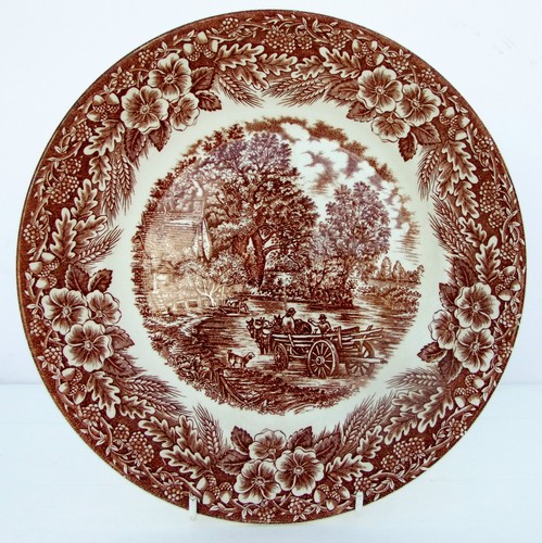Vintage Broadhurst Constable Series Brown Dinner Plate