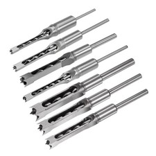 7pcs Square Hole Drill Bit 1/2" 1/4" 3/8" 5/8" 5/16" 9/16" 3/4" for Woodworking