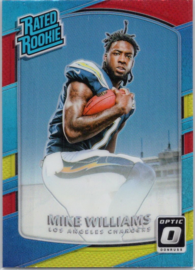 2017 Donruss Optic #174 Mike Williams Red and Yellow